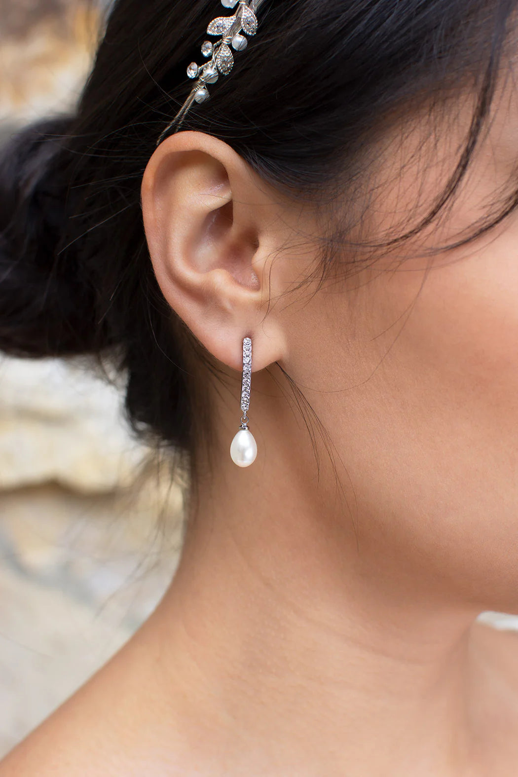 Audelia Elegant Pearl Drop Earrings for Women - 925 Sterling Silver Dangle Earrings with AAA Quality Pearls - Perfect for Weddings, Parties & Special Occasions