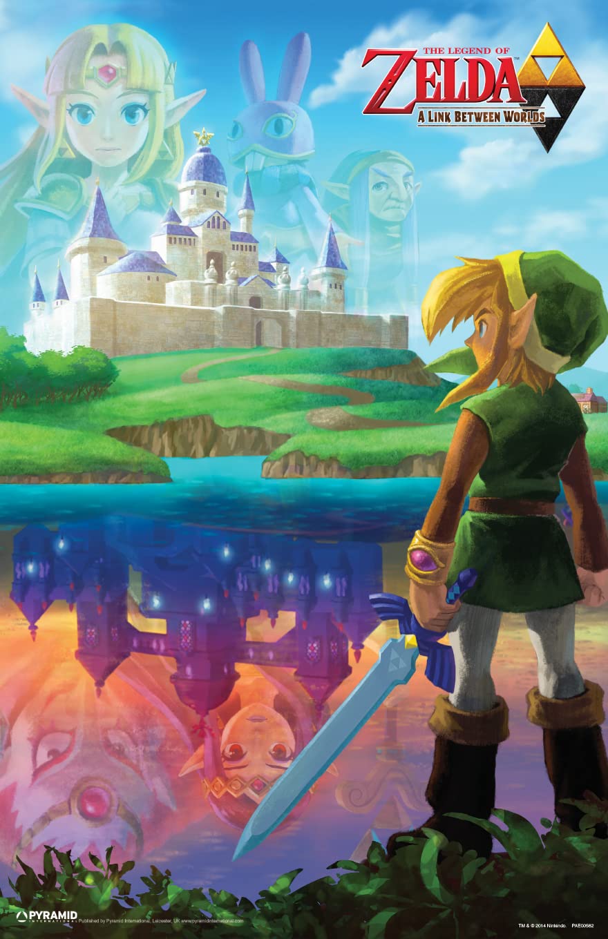 The Legend of Zelda: A Link Between Worlds Video Game Poster - 11x17 Inch Wall Art Print - Perfect for Gaming Room Decor, Bedroom & Office - Pyramid America Official Licensed Artwork