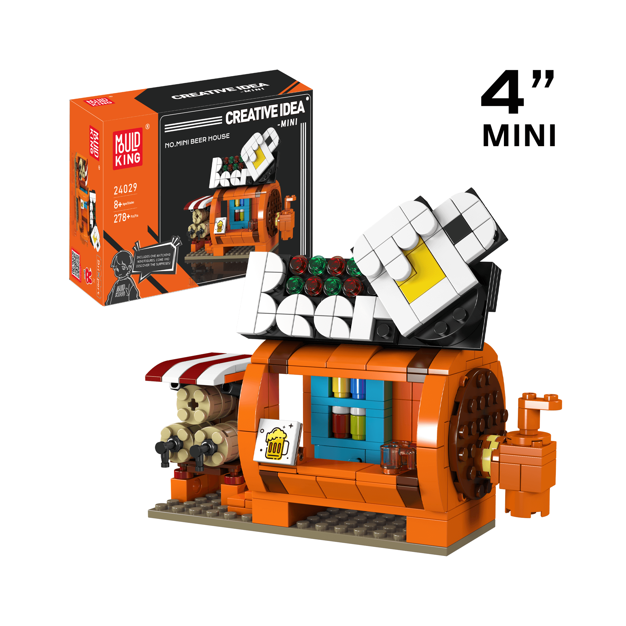 Mould King 24029 Beer House Building Blocks Set - 278 PCS DIY Creative Construction Toy for Adults & Kids | Perfect for Home Decoration, Gift Giving & STEM Learning Activities