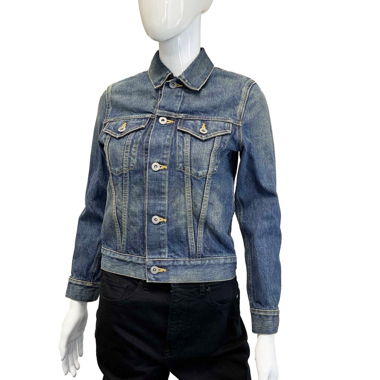 Junya Watanabe Comme des Garcons Denim Jacket Blazer 2015 Blue - Vintage Designer Denim Coat for Women, Fashion Statement Piece for Casual Outfits & Streetwear Looks