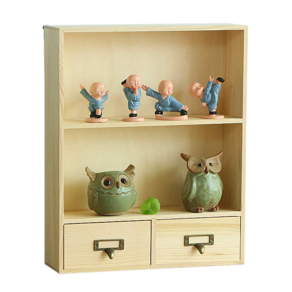 LIULIFE Wooden Desktop Storage Organizer - 6 Compartment Desk Organizer for Office Supplies, Stationery, Pens & Notebooks - Perfect for Home Office, Study Desk & Workspace Organization