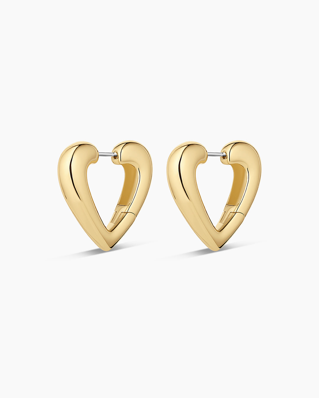 Amour Heart Hoop Earrings for Women - 14K Gold Plated Romantic Love Heart Dangle Earrings - Perfect for Valentine's Day, Anniversary, Wedding & Date Night Gifts