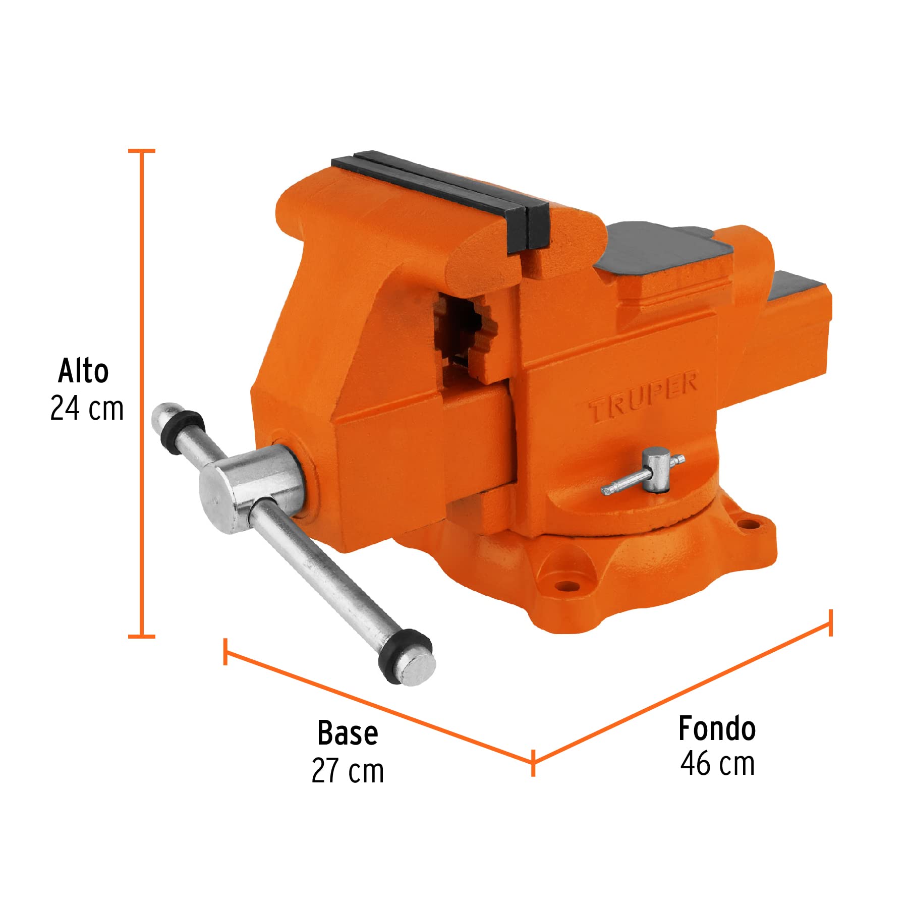 TRUPER TA-6 Heavy Duty Bench Vise 6 Inch (15cm) - Perfect for Metalworking, Woodworking & DIY Projects in Home Garage or Workshop