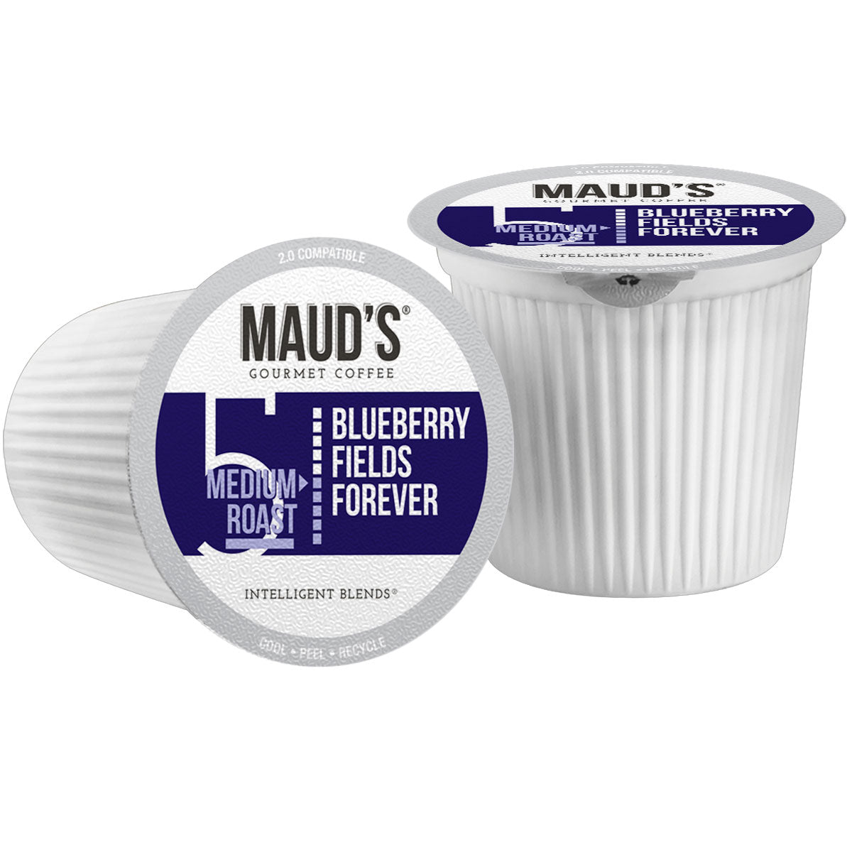 Premium Maud's Blueberry Flavored Coffee Pods - 100% Arabica, K-Cup Compatible - Perfect for Breakfast, Office & Relaxing Moments