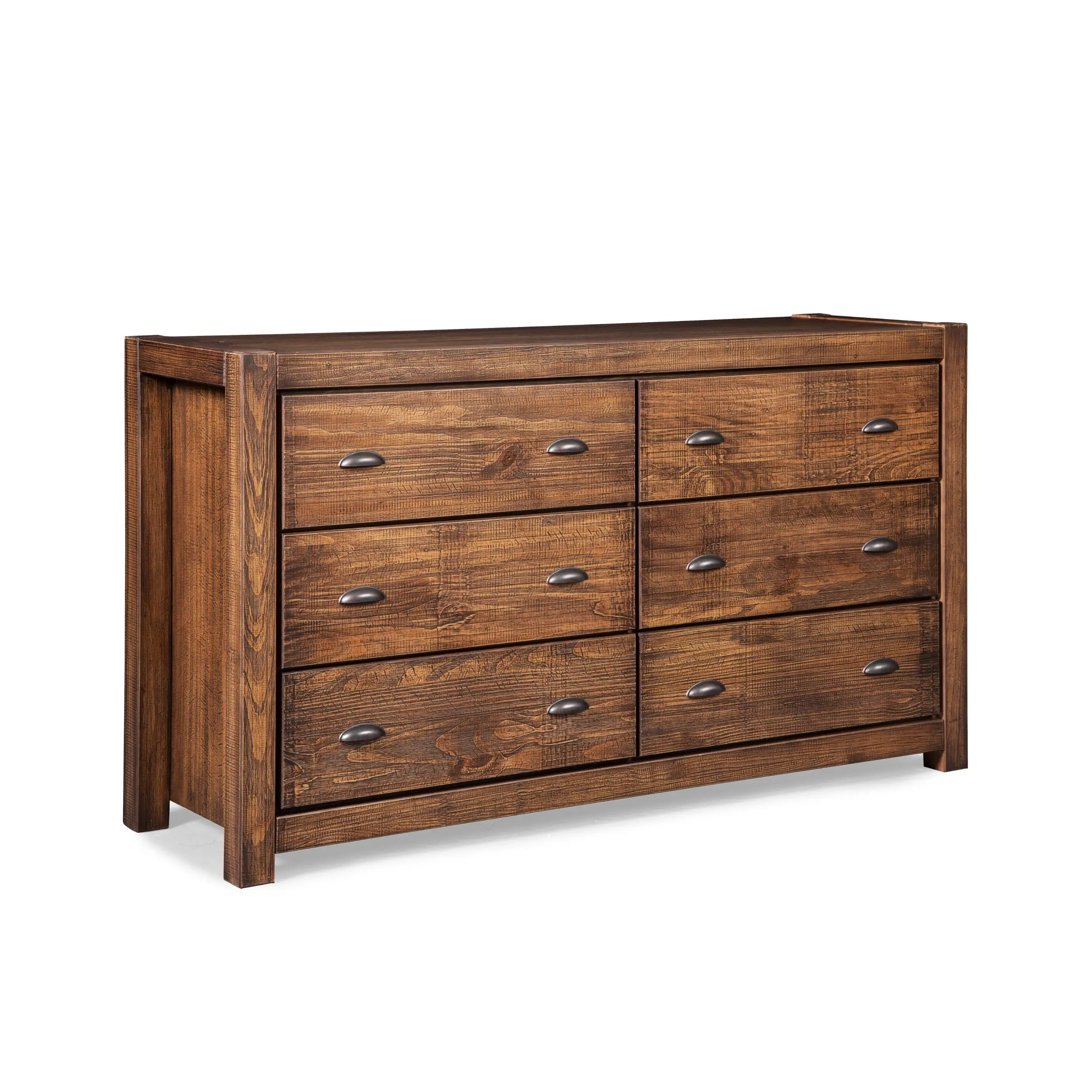 Montauk 5-Piece Bedroom Set - Queen Size Bed, Dresser, Nightstands & Mirror - Modern Farmhouse Furniture for Cozy Home Decor
