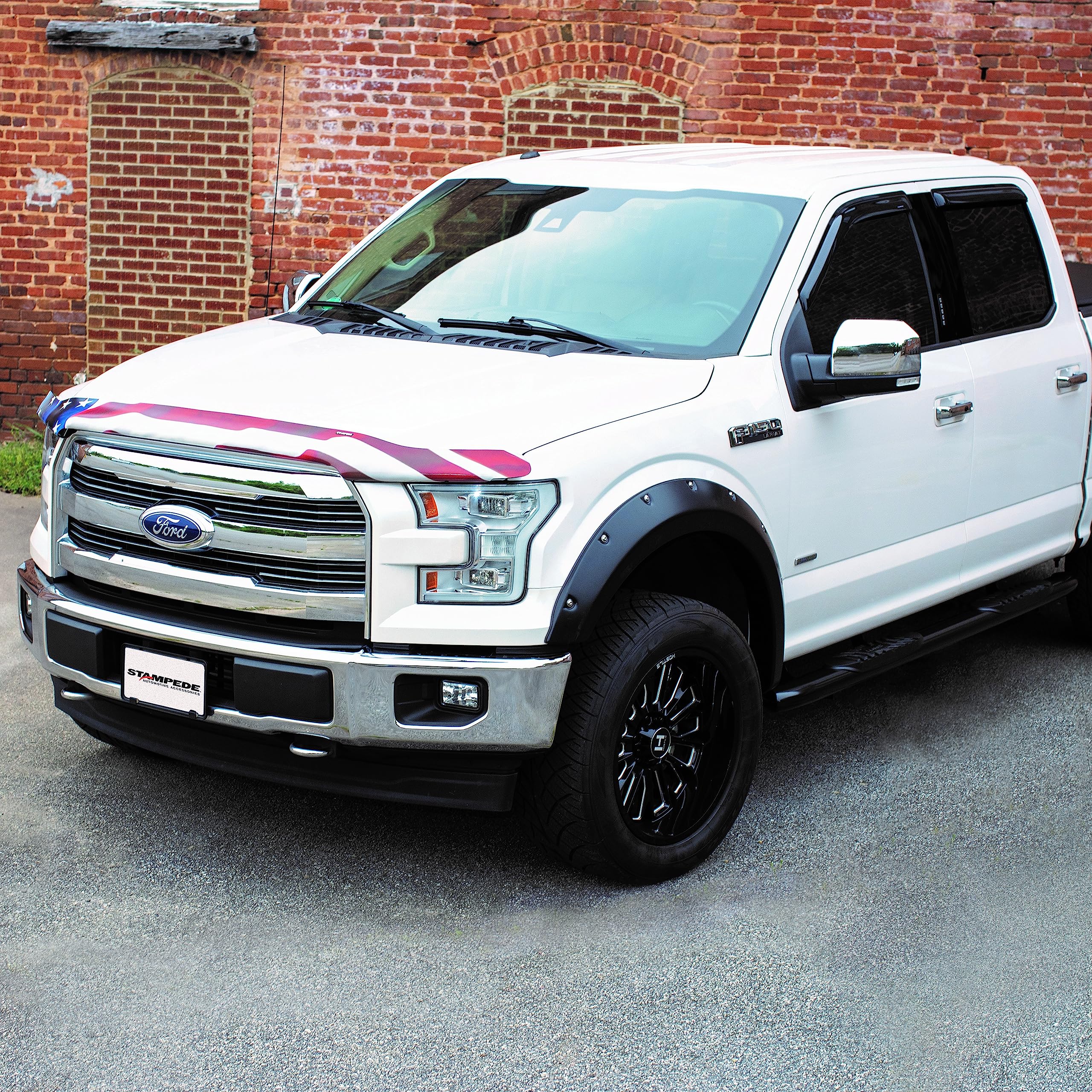 Stampede Vigilante Hood Protector - High Profile American Flag Design (No Eagle) for 2015-2022 GMC Canyon | Model 2057-41 | Durable Hood Guard for Off-Road Protection & Style Enhancement
