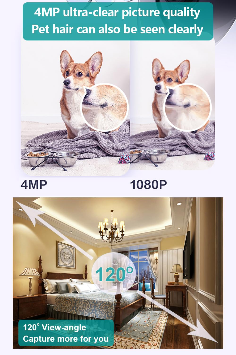 2K HD Wireless Hidden Camera - CAMDUCK WiFi Nanny Cam with Motion Detection & 128GB Storage | Indoor Security Surveillance Camera for Home, Office, Baby Monitoring | No Audio Recording