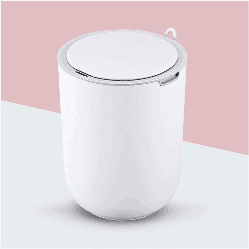 Smart Automatic Trash Can 8L - Waterproof, Odor-Free Household Garbage Bin for Kitchen, Bathroom, Living Room & Bedroom - Spill-Proof Design Keeps Air Fresh (White) - Perfect for Small Spaces, Apartments & Eco-Friendly Homes