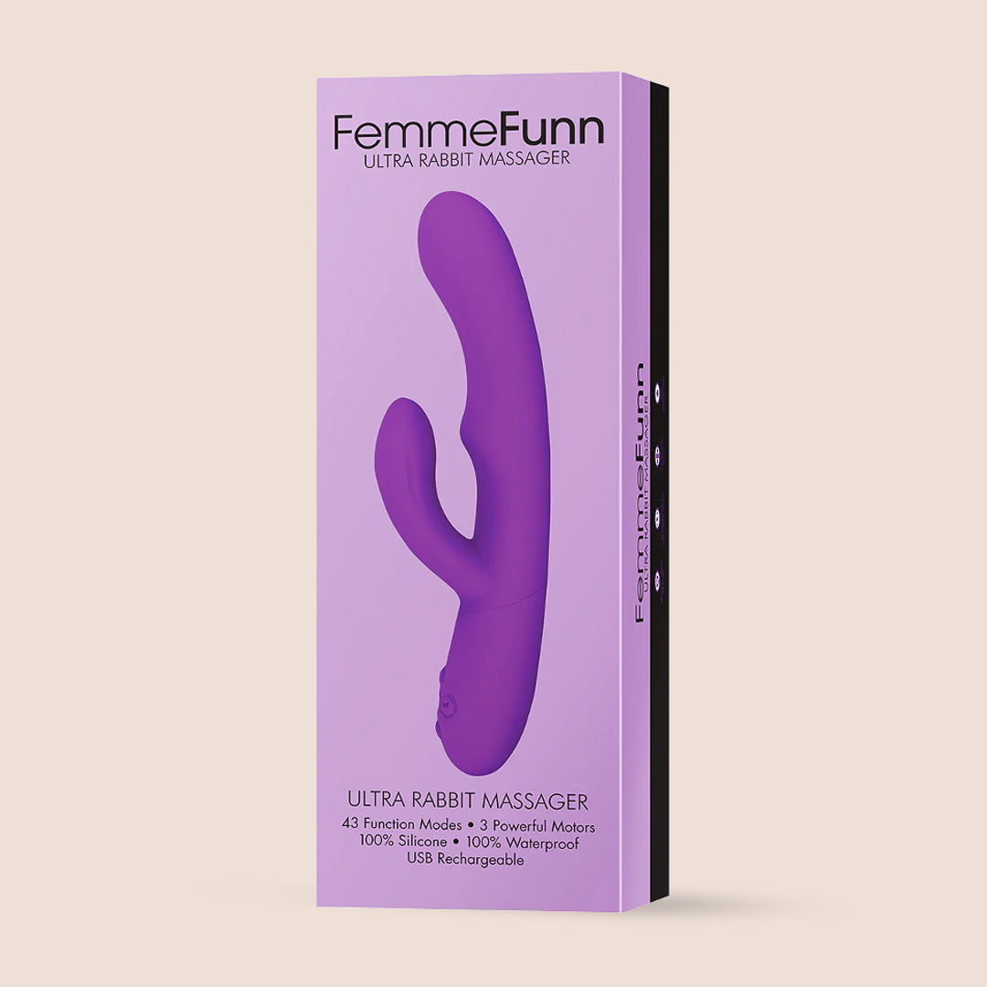 Femme Funn Ultra Rabbit Vibrator - Powerful Dual Stimulation G-Spot & Clitoral Vibrator for Women - Perfect for Couples Play & Solo Pleasure