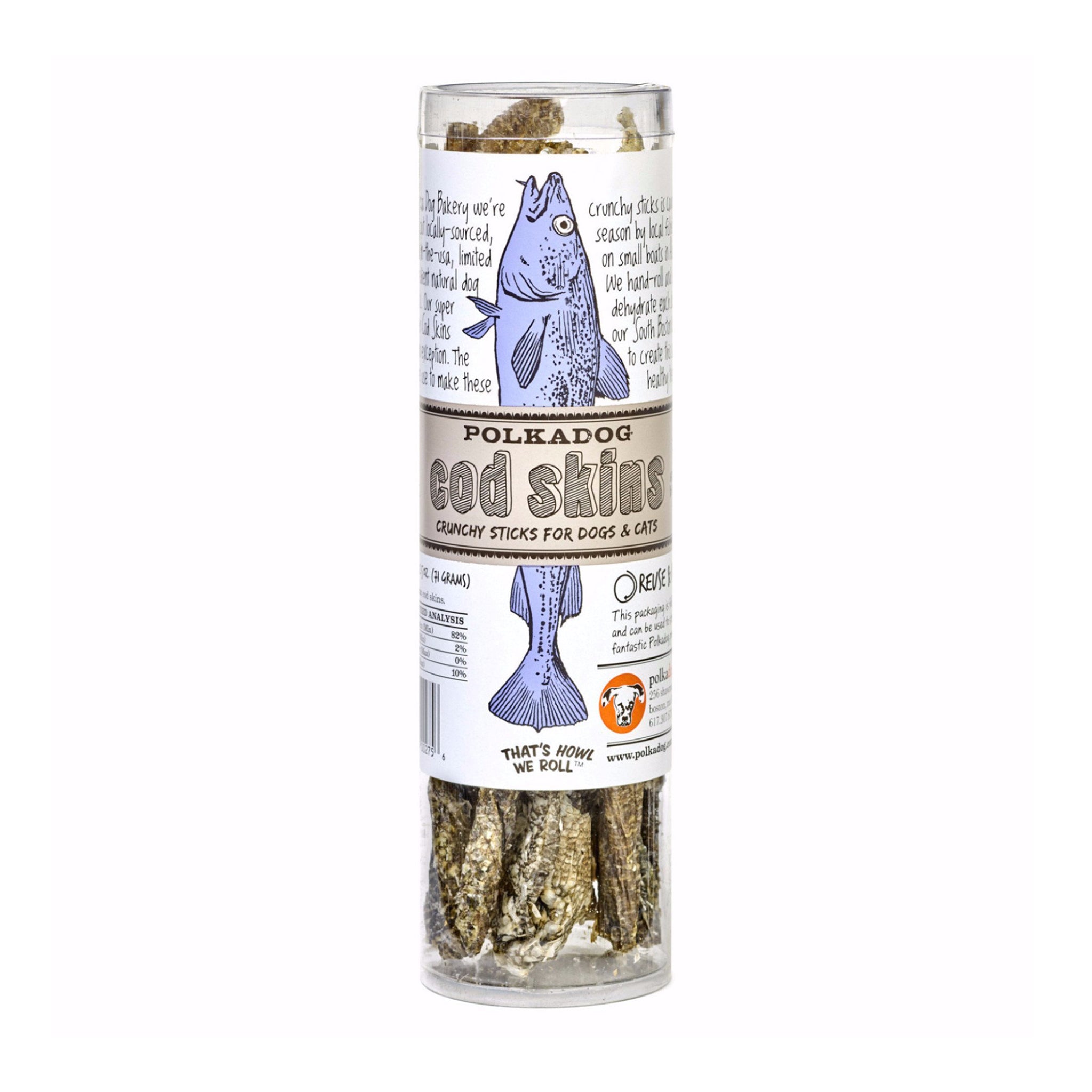 Premium Hand-Rolled Cod Skins for Dogs - All-Natural Chew Treats - Grain-Free, High-Protein Dog Snacks - Perfect for Training, Dental Health & Long-Lasting Entertainment