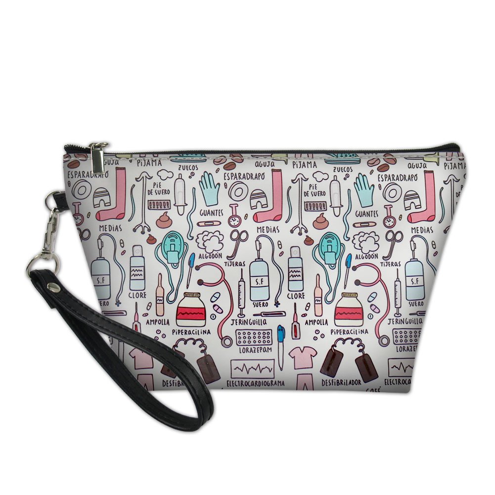 MODEGA Women's Large Travel Makeup Bag - Portable Cosmetic Pouch with Handle for Nurses Gift & Daily Use