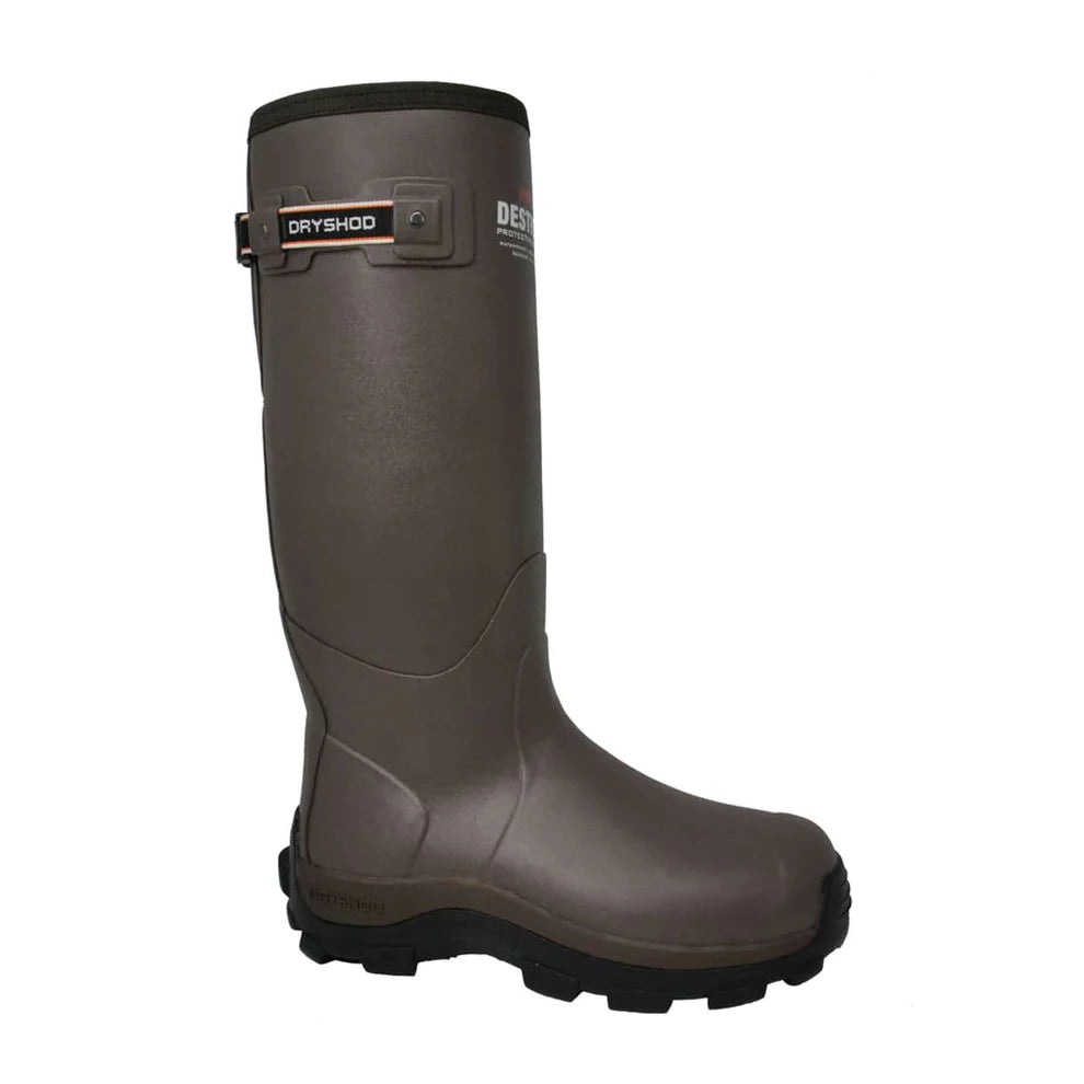 DRYSHOD Men's Waterproof Work Boots - High Khaki Safety Shoes with Gusset for Construction & Outdoor Work | Durable Non-Slip Work Boots for Men