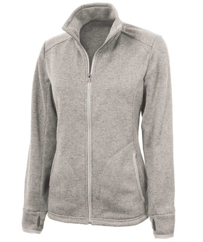 Charles River Apparel Women's Heathered Fleece Jacket | Soft Warm Zip Up Fleece Coat for Women | Perfect for Outdoor Activities, Hiking & Casual Wear