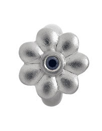 Elegant Silver & Black CZ Flower Charm Pendant for Necklace - Perfect for Weddings, Parties & Everyday Jewelry Accessories