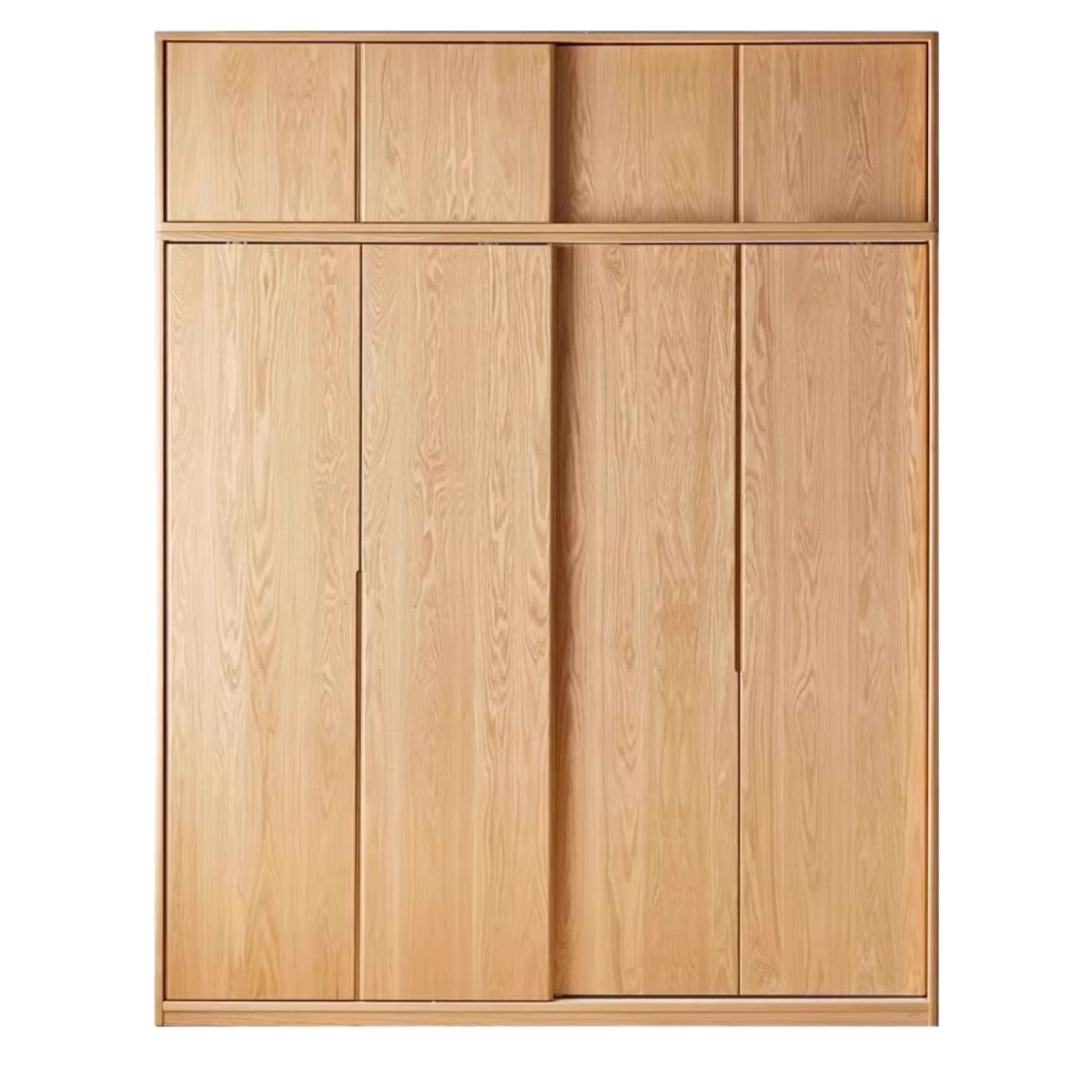 Solid Oak Wood Sliding Door Wardrobe - Durable & Stylish Closet Storage for Bedroom, Living Room, and Office Organization
