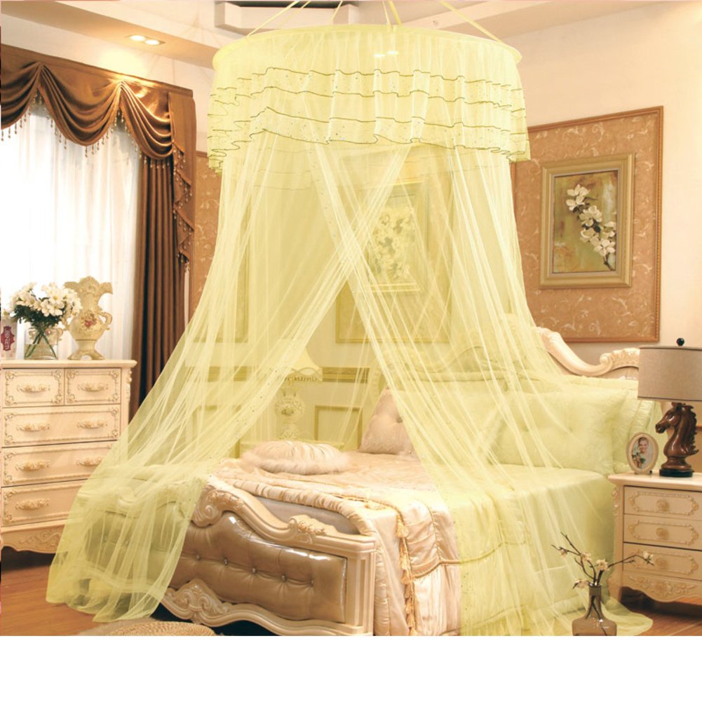 Extra Large Round Hoop Bed Canopy Mosquito Net for Crib, Twin, Full, Queen & King Size Beds - 135x200cm (53x79 Inches) - Perfect for Nursery, Bedroom, Camping & Outdoor Protection