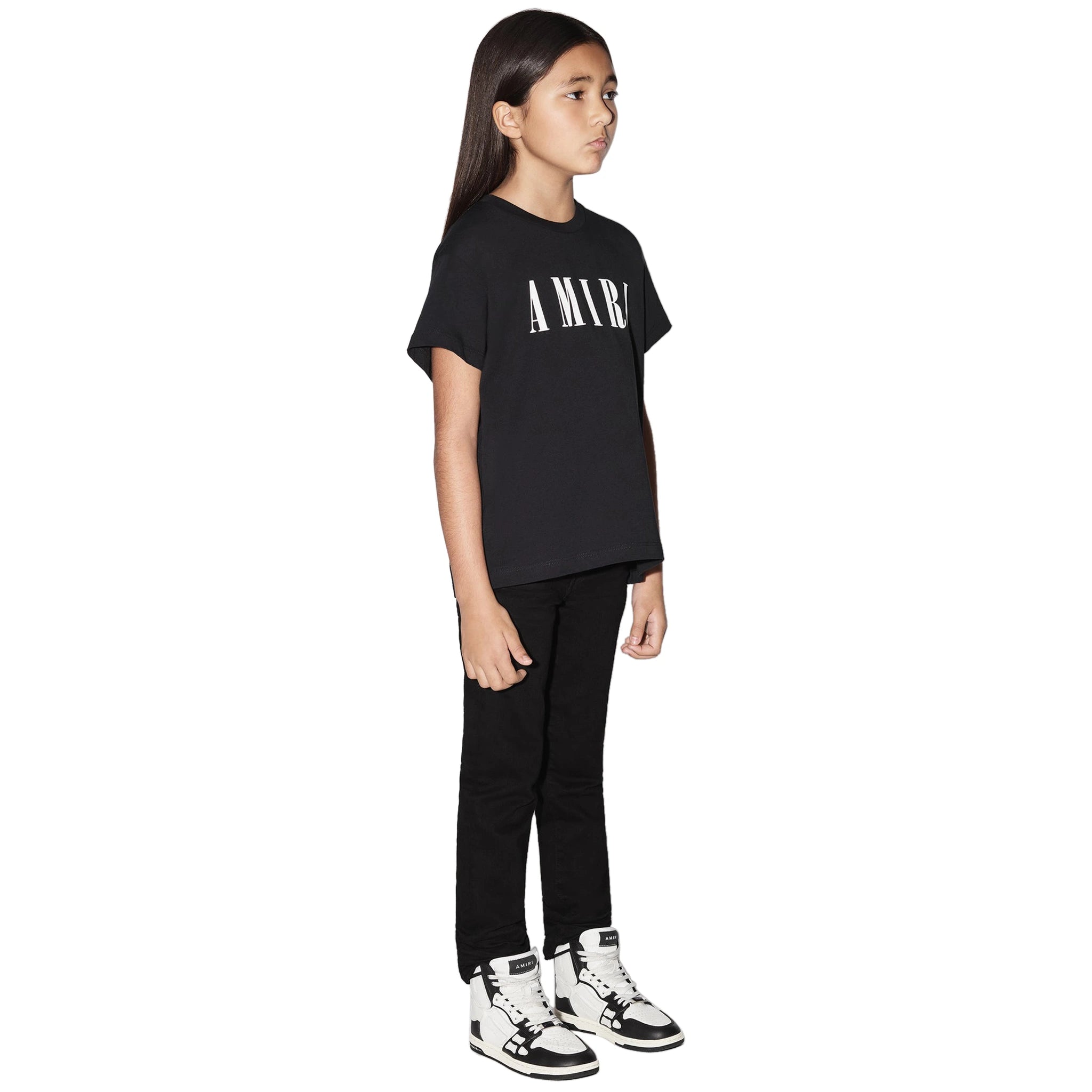 Amiri Kids 'Amiri' Black Cotton T-Shirt for Boys & Girls - Stylish Graphic Tee for Casual Wear, Street Style & Everyday Outfits