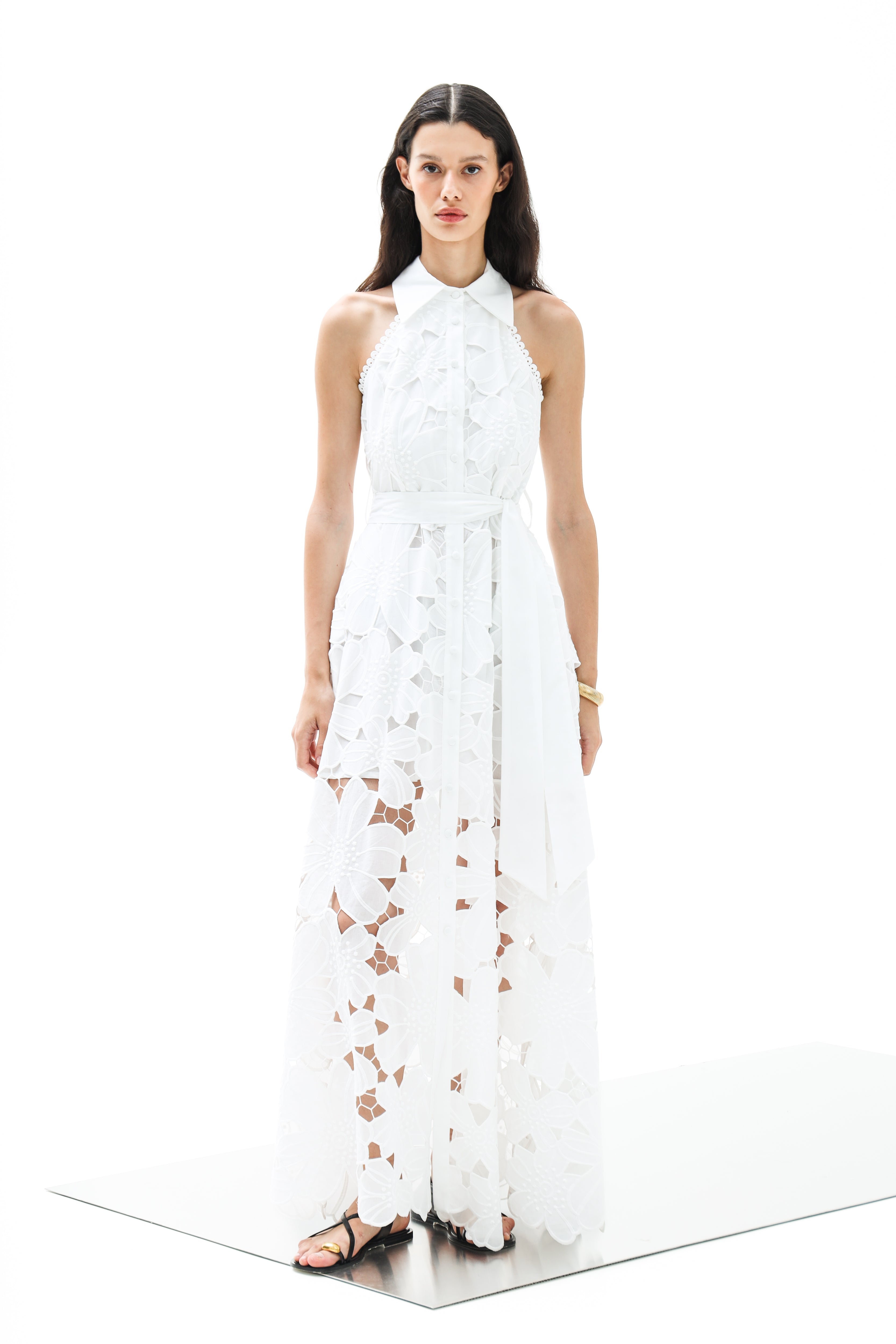 Elegant White Iris Maxi Dress for Women - Perfect for Summer, Beach, and Casual Outings