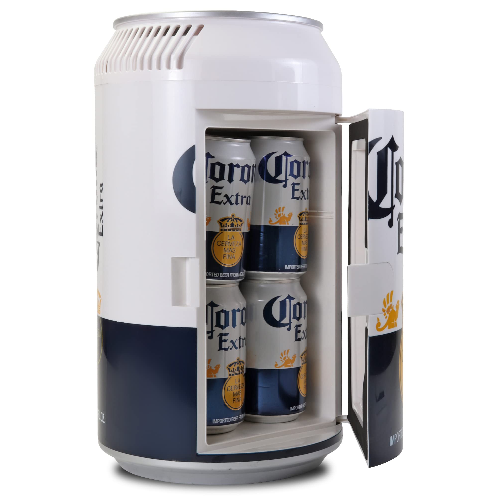 8 Can Portable Mini Fridge - 5.4L (5.7 qt) Beer Cooler with 12V DC/110V AC Power for Home, Office, Travel | Compact Refrigerator for Drinks, Snacks, Lunch | Perfect for Camping, Road Trips, Dorms & RV Adventures