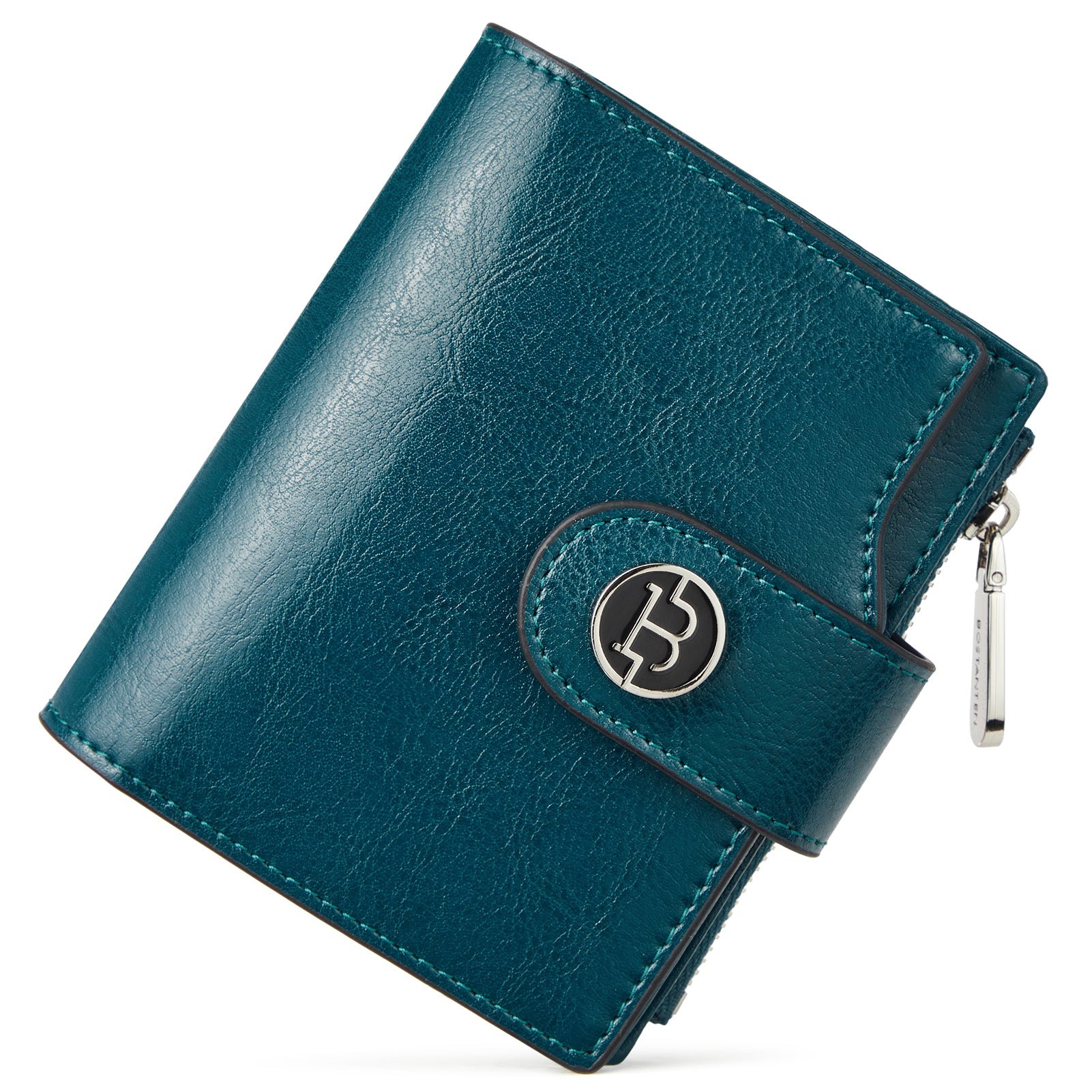 Luna Small RFID Blocking Bifold Wallet with Zipper Pocket & ID Window - Secure Compact Card Holder for Travel, Business & Everyday Use