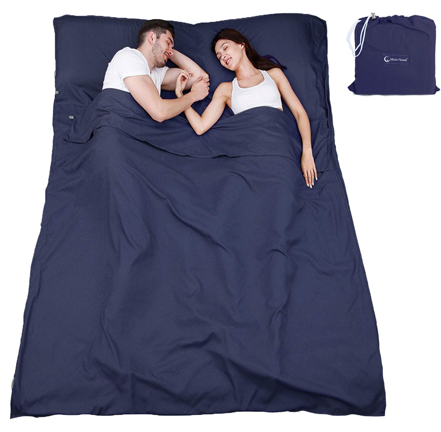 Premium ASOOX Sleeping Bag Liner - Lightweight & Compact Travel Sack for Camping, Backpacking, Hiking - Comfortable Hotel Sheet Alternative with Storage Bag - Perfect for Outdoor Adventures & Travel Comfort