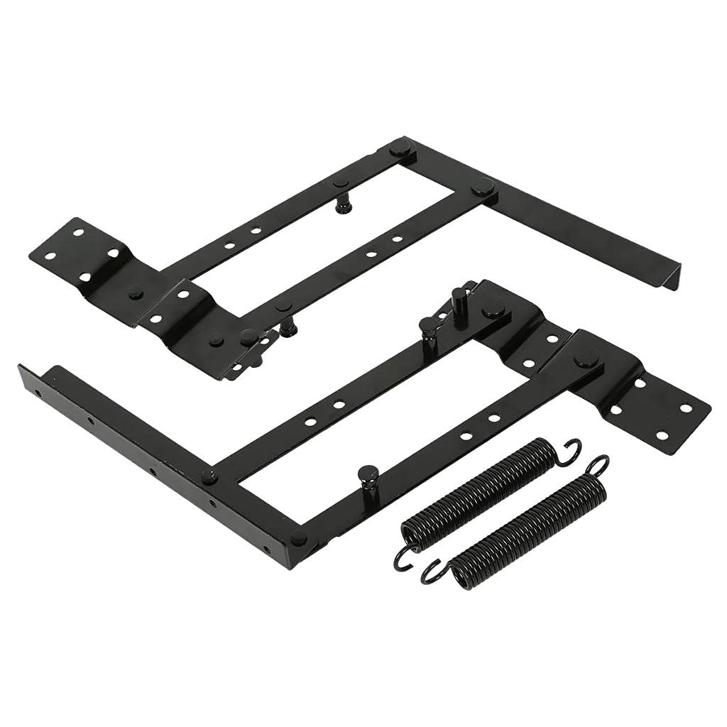 Black Coffee Table Convertible Mechanism with Spring Hinge - Durable Hardware for Extendable Dining Tables, Sofa Tables & Space-Saving Furniture Solutions