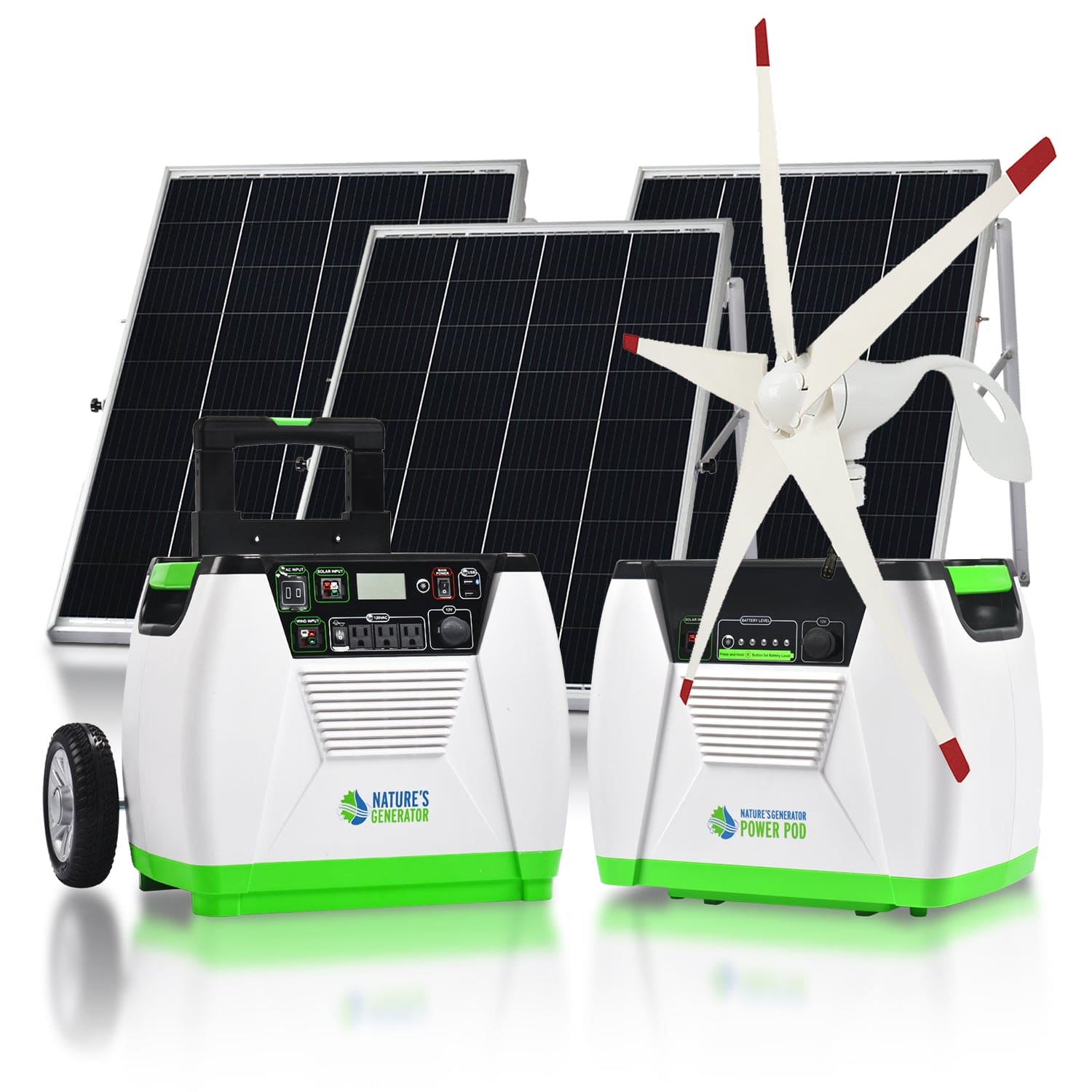 Nature's Generator Platinum WE System - Portable Solar Power Generator for Home & Outdoor Use - Emergency Backup, Camping, RV, Off-Grid Living
