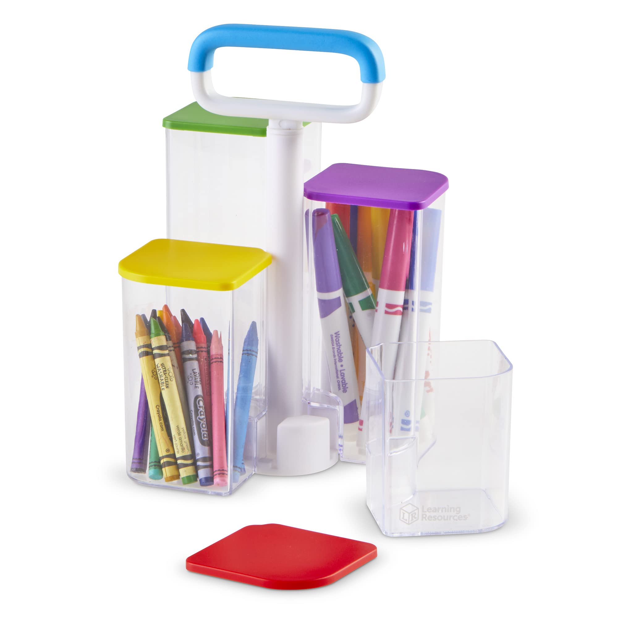 Create-a-Space See-Thru Storage Caddy - 9-Piece Classroom & Desk Organizer for School Supplies, Pen Holder, Perfect for Teachers, Students & Home Office