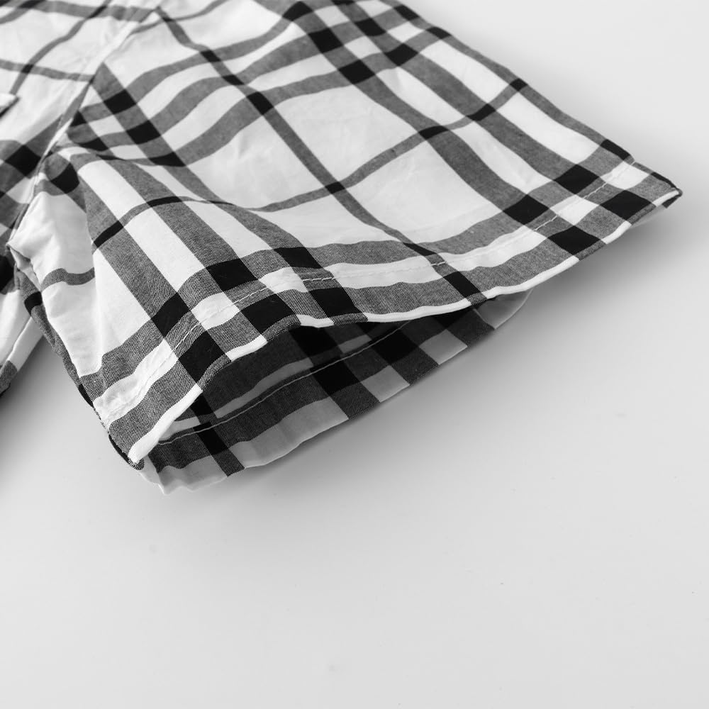 Spring&Gege Boys' Short Sleeve Dress Shirts - Formal Uniform Woven Solid Cotton Shirt for School, Church & Special Occasions