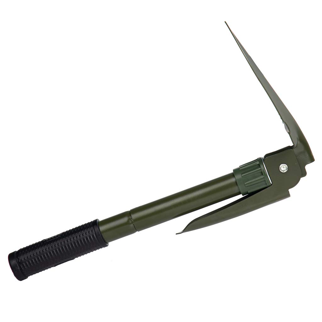 Military Camping Shovel - Portable Folding Shovel with Metal Handle & Carrying Pouch, Survival Gear Entrenching Tool for Gardening, Camping, Trekking, Fishing, Backpacking & Snow Removal (Green) - Perfect for Outdoor Adventures, Emergency Preparedness & Yard Work