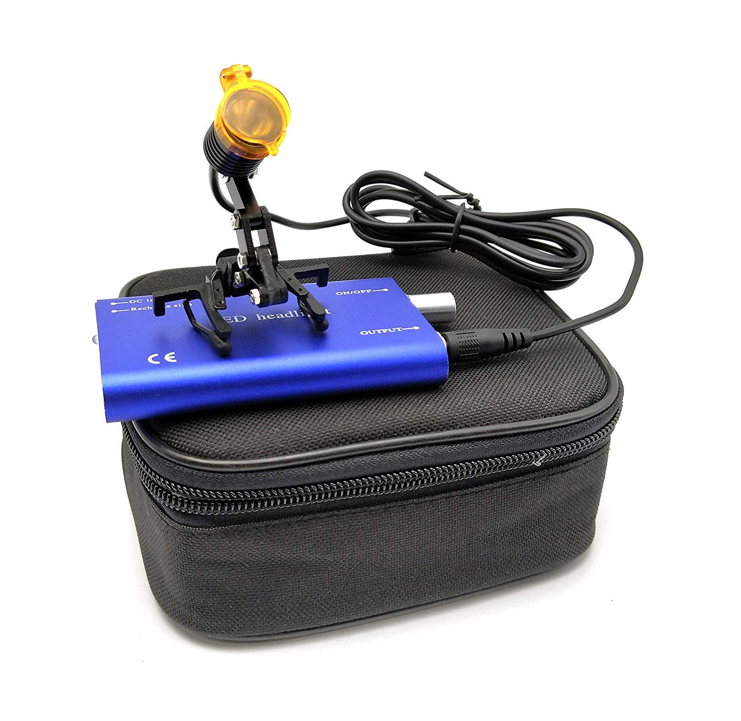 Aprodite Blue 3W LED Headlight Lamp with Metal Clip & Filter - Perfect for Binocular Loupe, Jewelry Making, Watch Repair & Dental Work