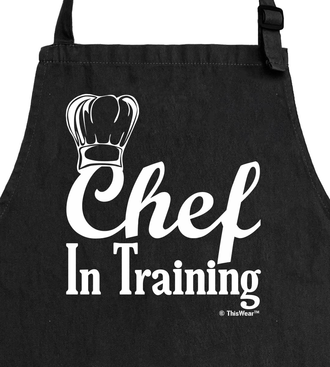ThisWear Funny 'Chef in Training' Kitchen Apron with Two Pockets - Perfect for Cooking Classes, BBQ Parties & Home Chef Gifts