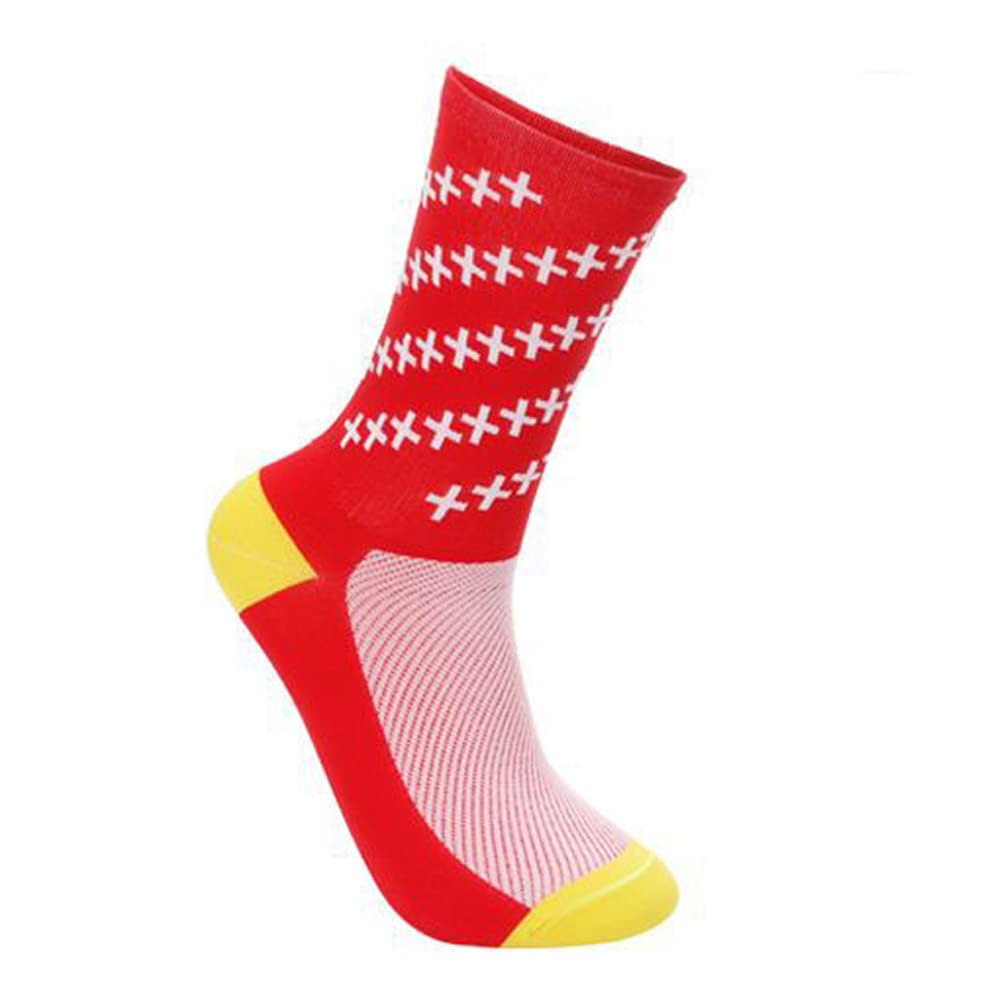 Cycling Socks for Men & Women - Breathable Bike Riding Socks for MTB, BMX, XC - Athletic Ankle Socks in Black, White, Blue, Green, Red - Perfect for Road Cycling, Mountain Biking & Indoor Training