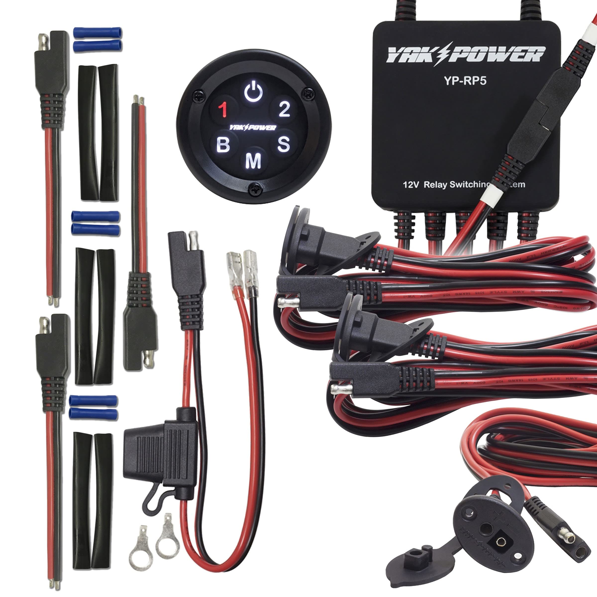 Yak-Power Plug and Play Complete System for RV, Boat, and Off-Grid Power Solutions - Portable Solar Charging Kit with Inverter and Battery Management