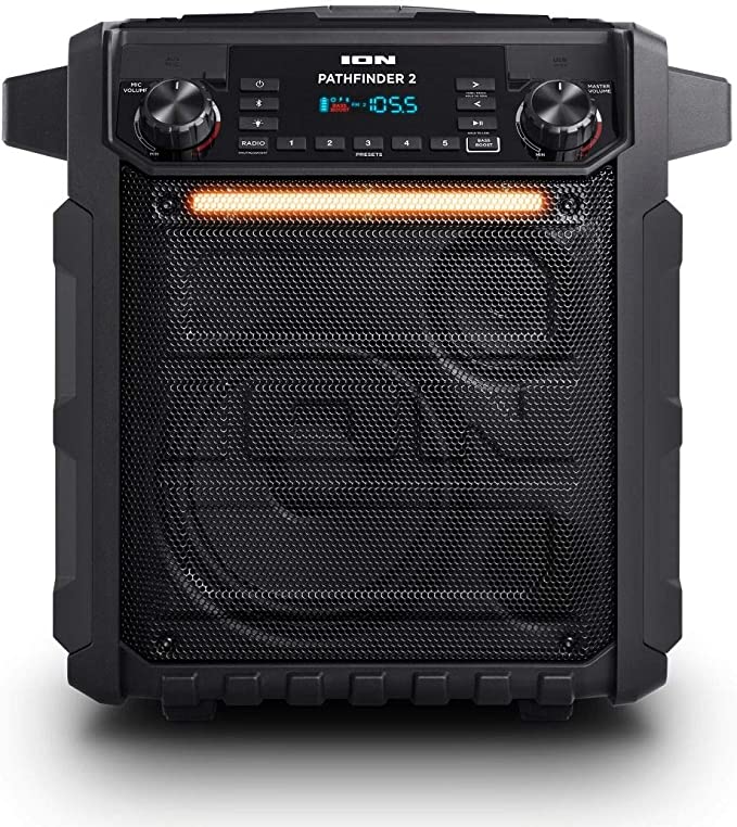ION Pathfinder 2 Bluetooth Portable Speaker IPA105C - Wireless Outdoor Speaker for Beach, Pool Party & Camping