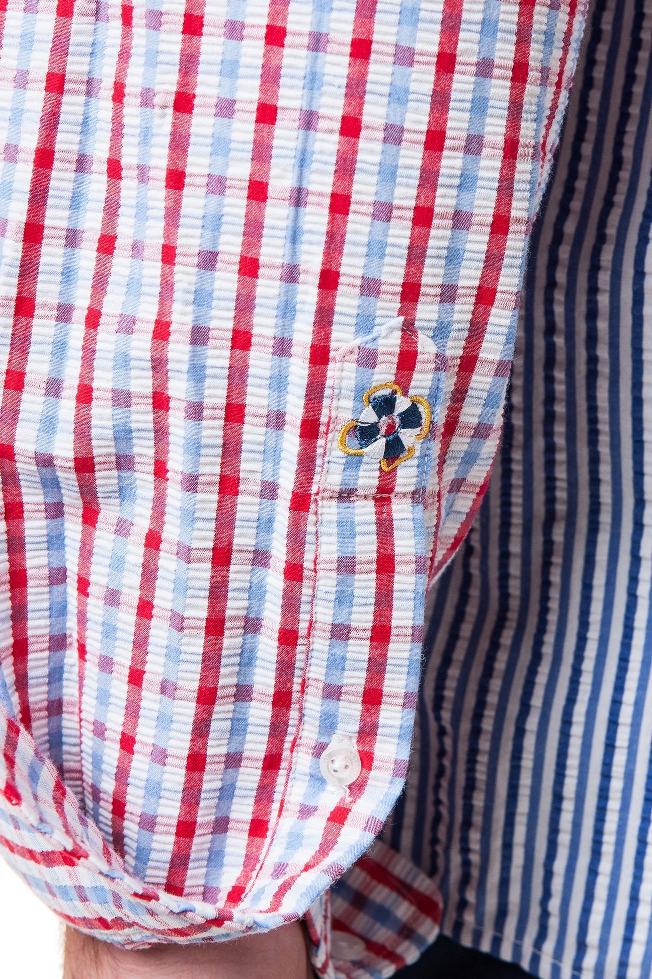 Stylish Chase Seersucker Check Shirt for Men - Perfect for Summer Parties, Weddings & Casual Outings