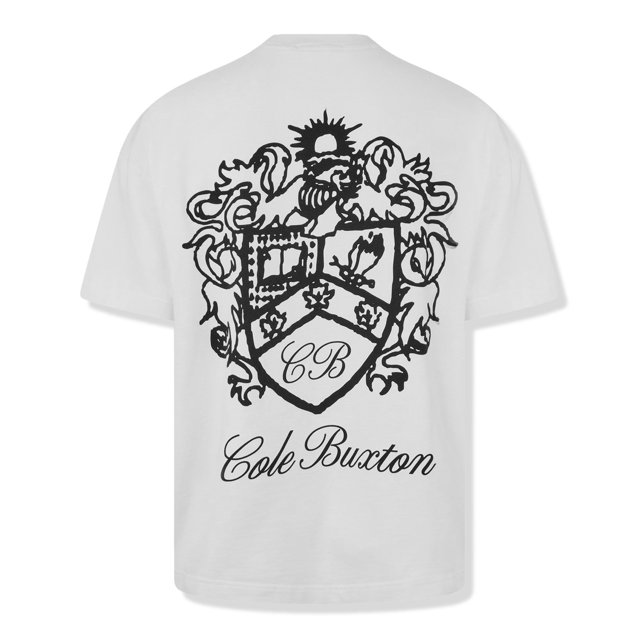 Cole Buxton Collegiate White T-Shirt for Men - Premium Cotton Crewneck Tee | Casual Wear, Street Style & Everyday Outfits