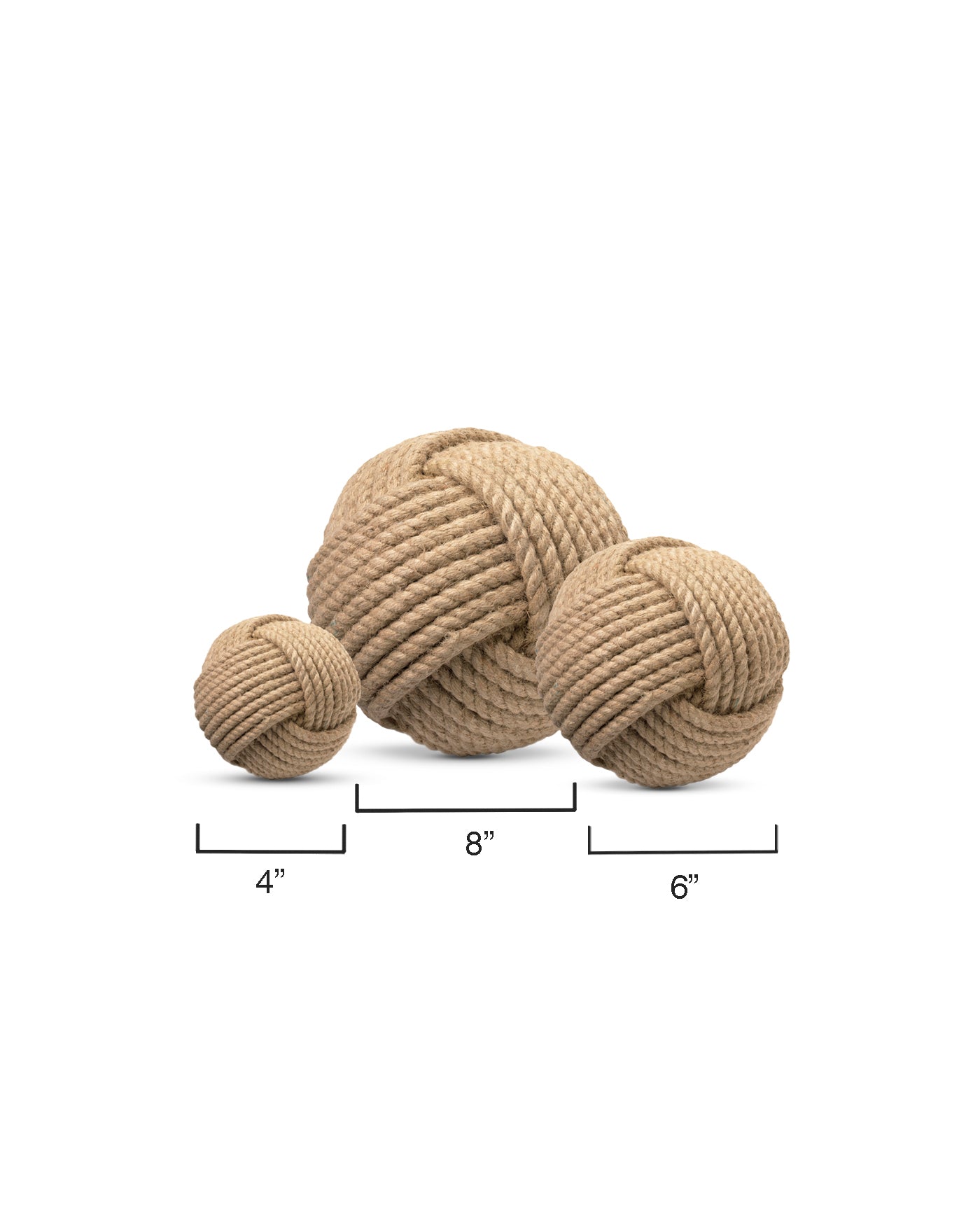 Natural Jute Balls Set of 3 - Eco-Friendly Home Decor for Boho Style, DIY Crafts, and Gift Wrapping | Perfect for Christmas Ornaments, Table Centerpieces, and Nursery Decor