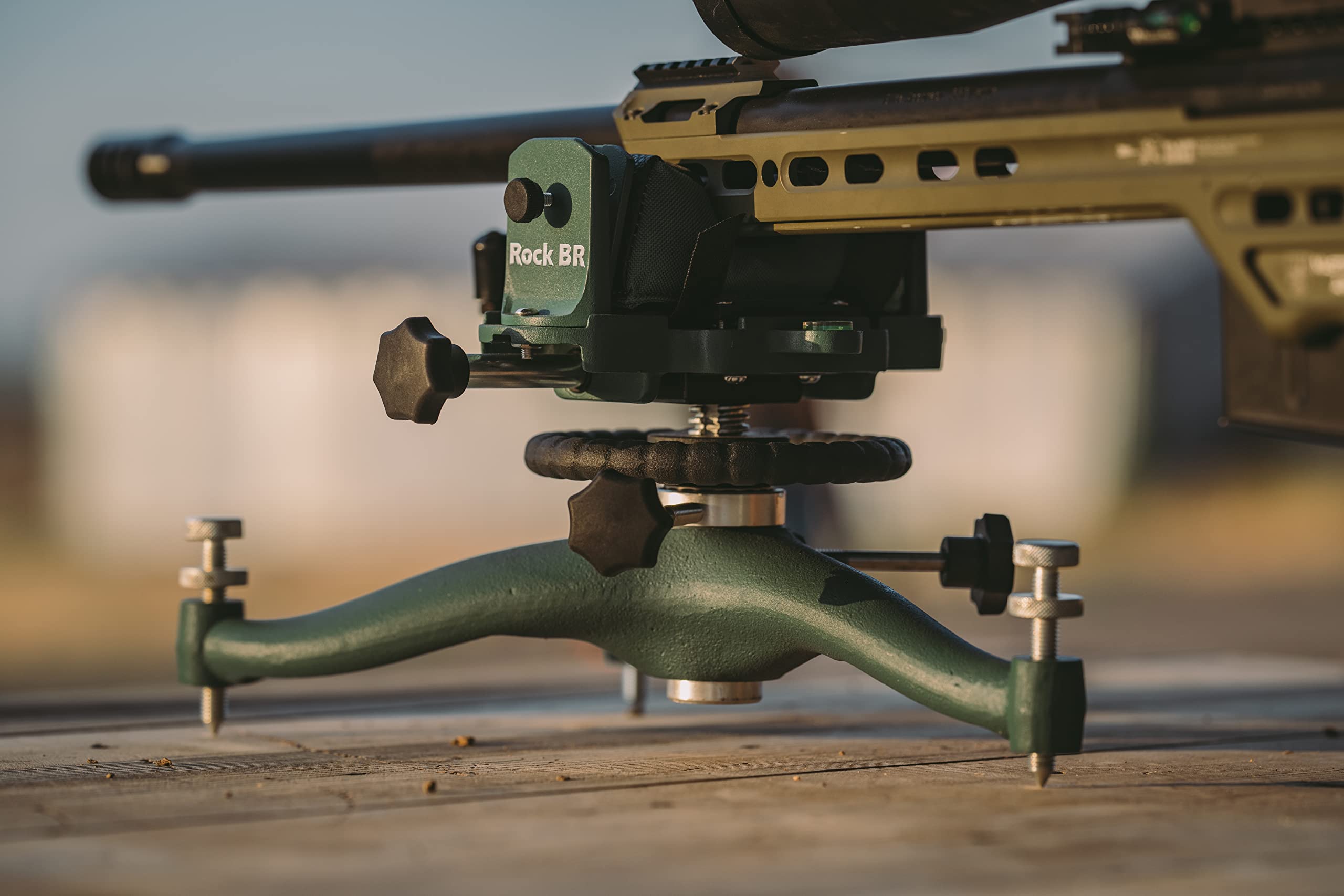 Caldwell The Rock BR Adjustable Ambidextrous Rifle Shooting Rest - Precision Shooting Rest for Range, Hunting & Target Practice - Enhanced Stability for Sighting & Long-Range Accuracy - Perfect for Outdoor Shooting & Bench Rest Use