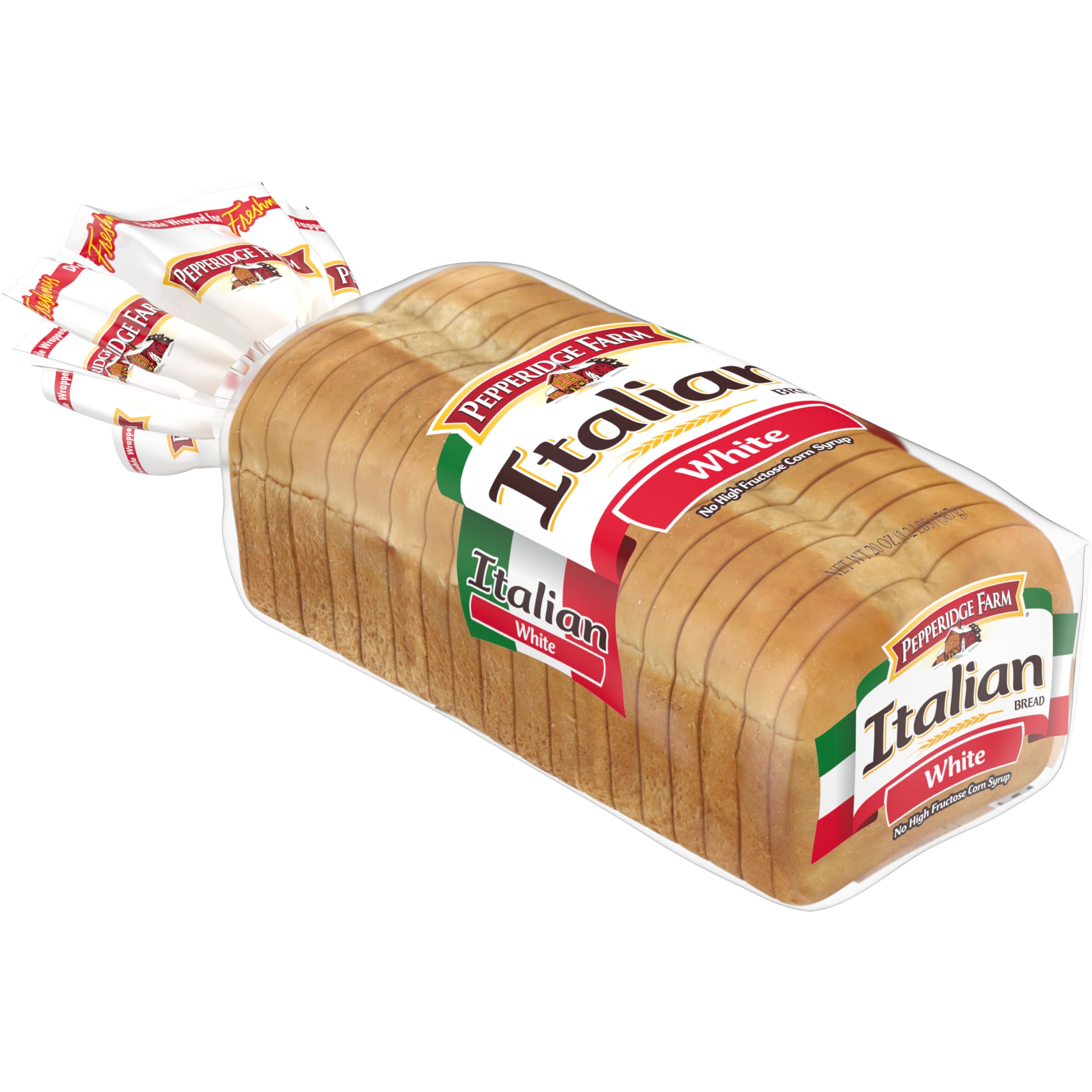 Pepperidge Farm Italian White Seedless Bread - 20 Ounce Bag - Soft, Fresh & Delicious for Sandwiches, Toast & Snacking
