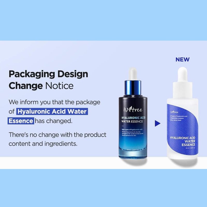 Isntree Hyaluronic Acid Water Essence Serum - 50ml Hydrating Face Moisturizer for Dry Skin | Daily Skincare Routine & Night Care