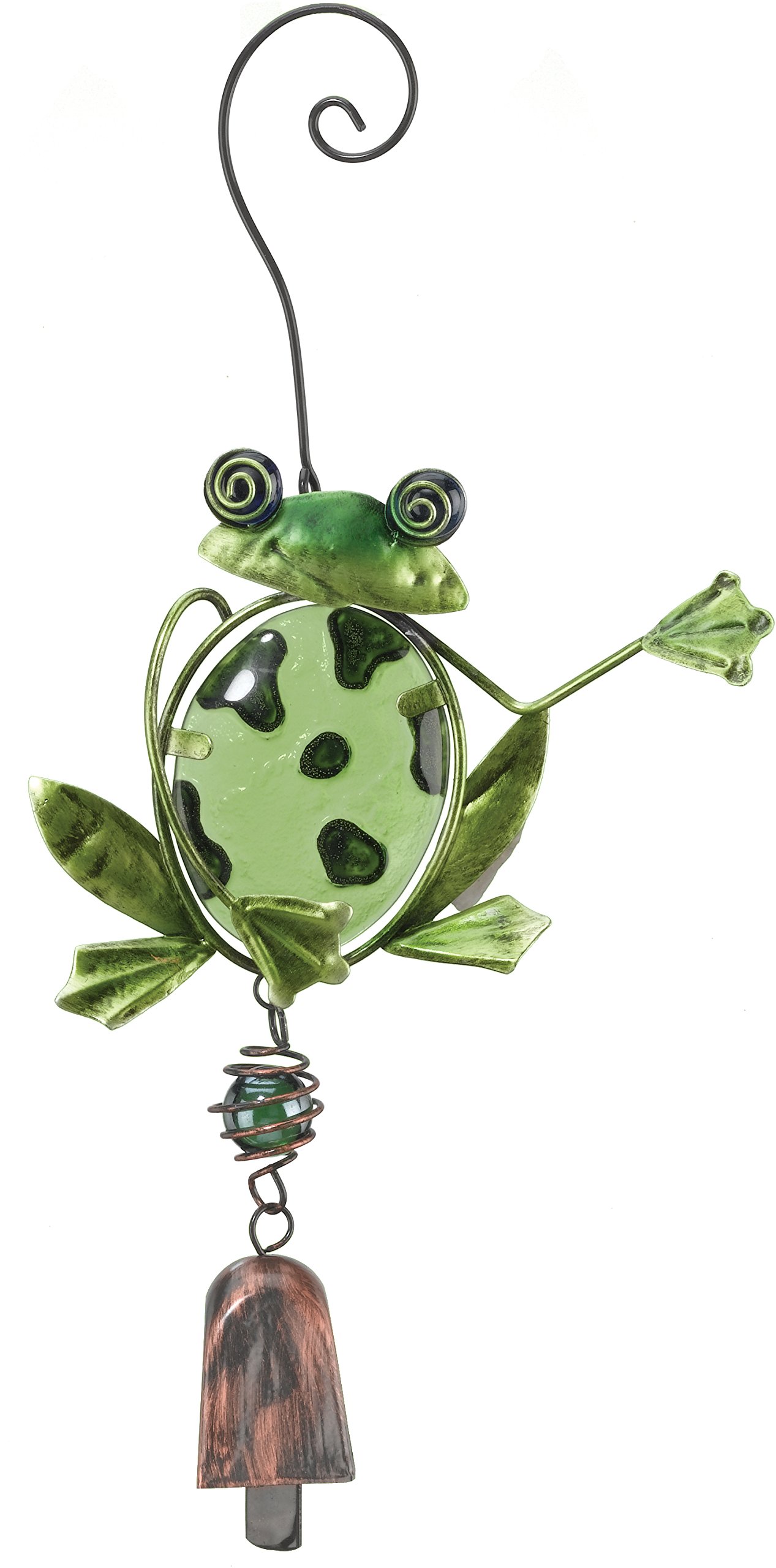 Handcrafted Frog Ornament with Bell - Unique Home Decor Gift for Garden, Patio, or Feng Shui Use | Regal Art & Gift