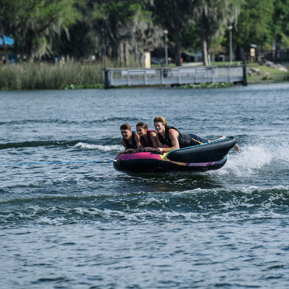 Radar Edge Towable Tube for 3 Riders - High-Speed Inflatable Water Tube for Boating, Lake & Ocean Fun - Perfect for Family & Friends Water Sports Adventure