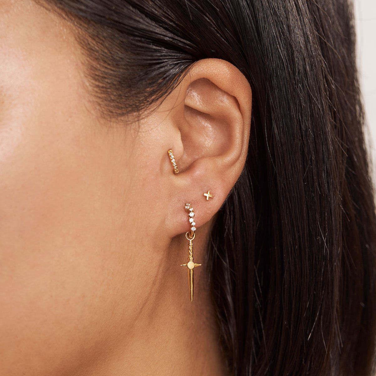 Cosmic Dagger Earrings - 14K Gold Plated Punk Gothic Jewelry for Women | Perfect for Halloween, Costume Parties & Edgy Fashion