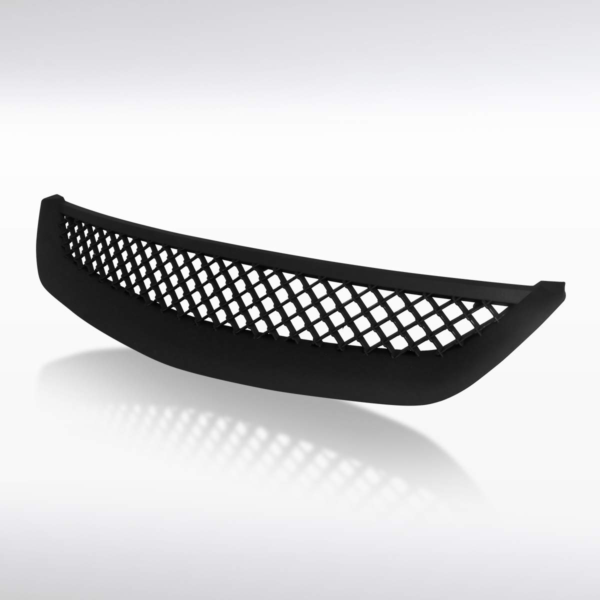 Autozensation JDM Black Mesh Grille Compatible with Honda Civic 2001-2003 - Upgrade Your Car's Front End Style for Street Racing & Custom Builds