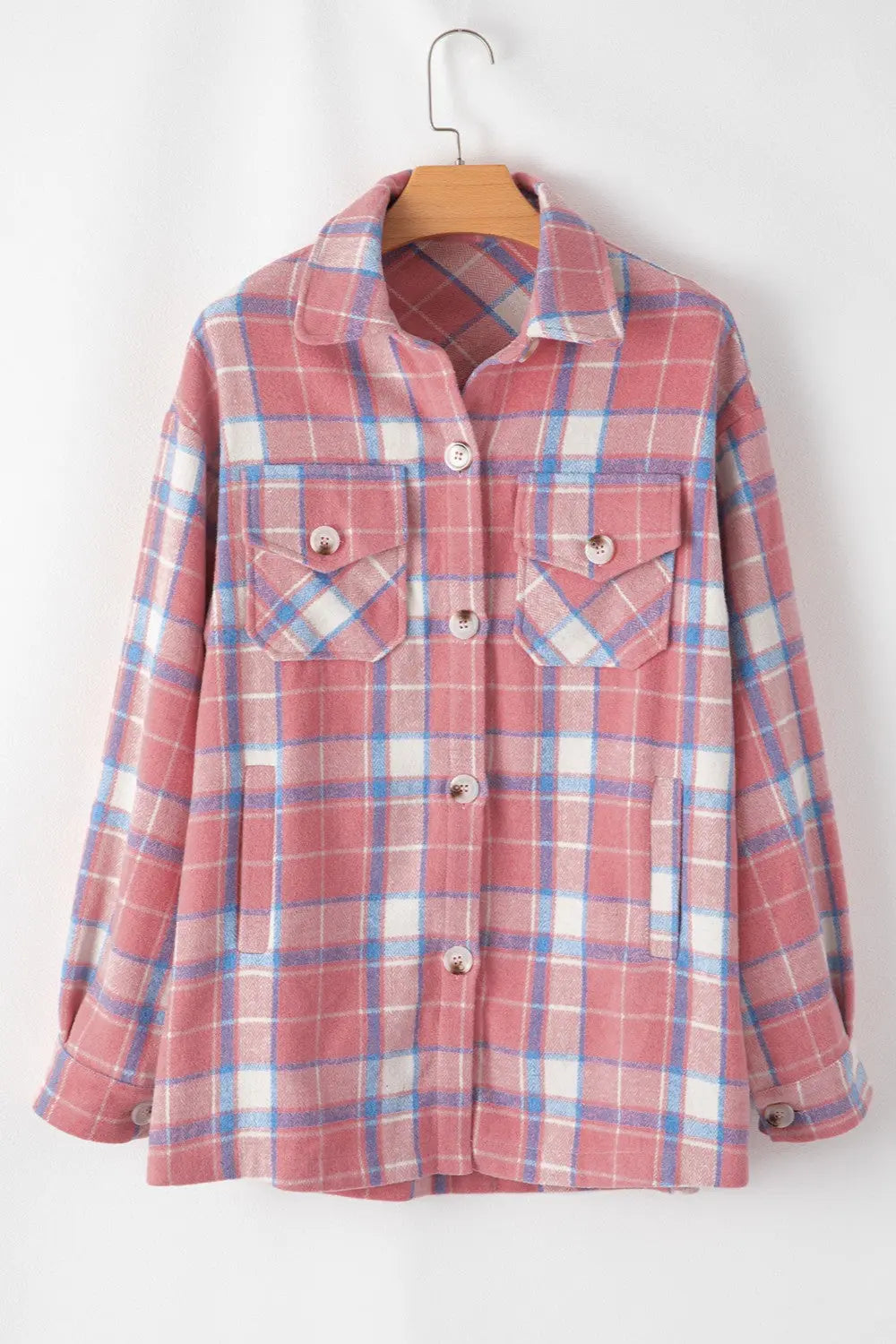 Plaid Button-Up Long Sleeve Shacket for Men - Stylish Flannel Shirt Jacket for Fall & Winter - Perfect for Outdoor Activities, Camping and Casual Wear
