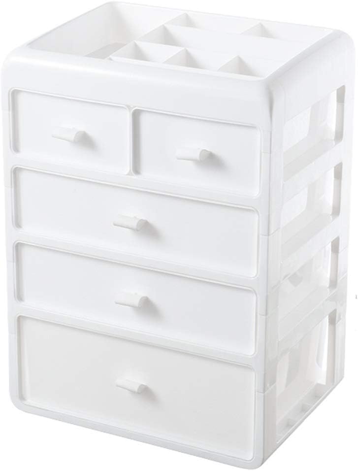 4-Tier White Plastic Storage Cabinet - Organizer Wardrobe Drawer for Home, Office & Closet Organization - Perfect for Bedroom, Bathroom, and Kids' Room Storage Solutions