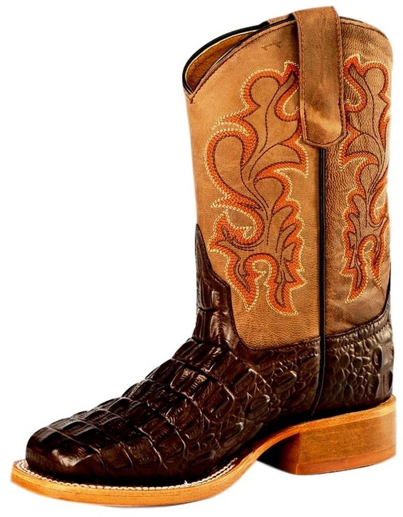Anderson Bean Boys Kids Nile Print Cowboy Boots - Western Style Leather Boots for Boys | Perfect for Rodeo, Horse Riding & Country Fashion
