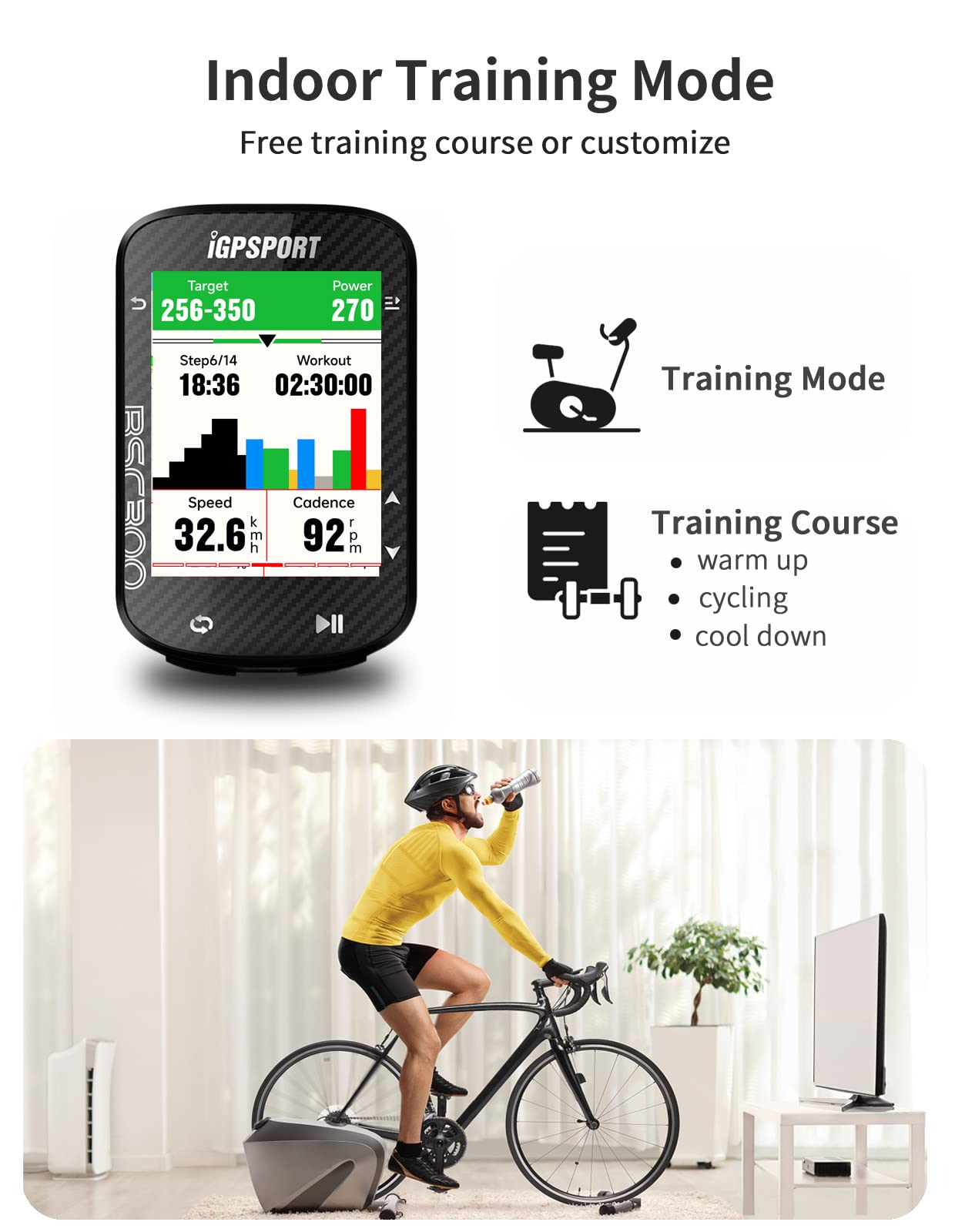 iGPSPORT BSC300 Wireless GPS Bike Computer with Offline Maps, Navigation & Off-Course Alerts - 8GB Storage, Bluetooth/ANT+ Connectivity, IPX7 Waterproof - Perfect for Road Cycling, Mountain Biking & Outdoor Adventures