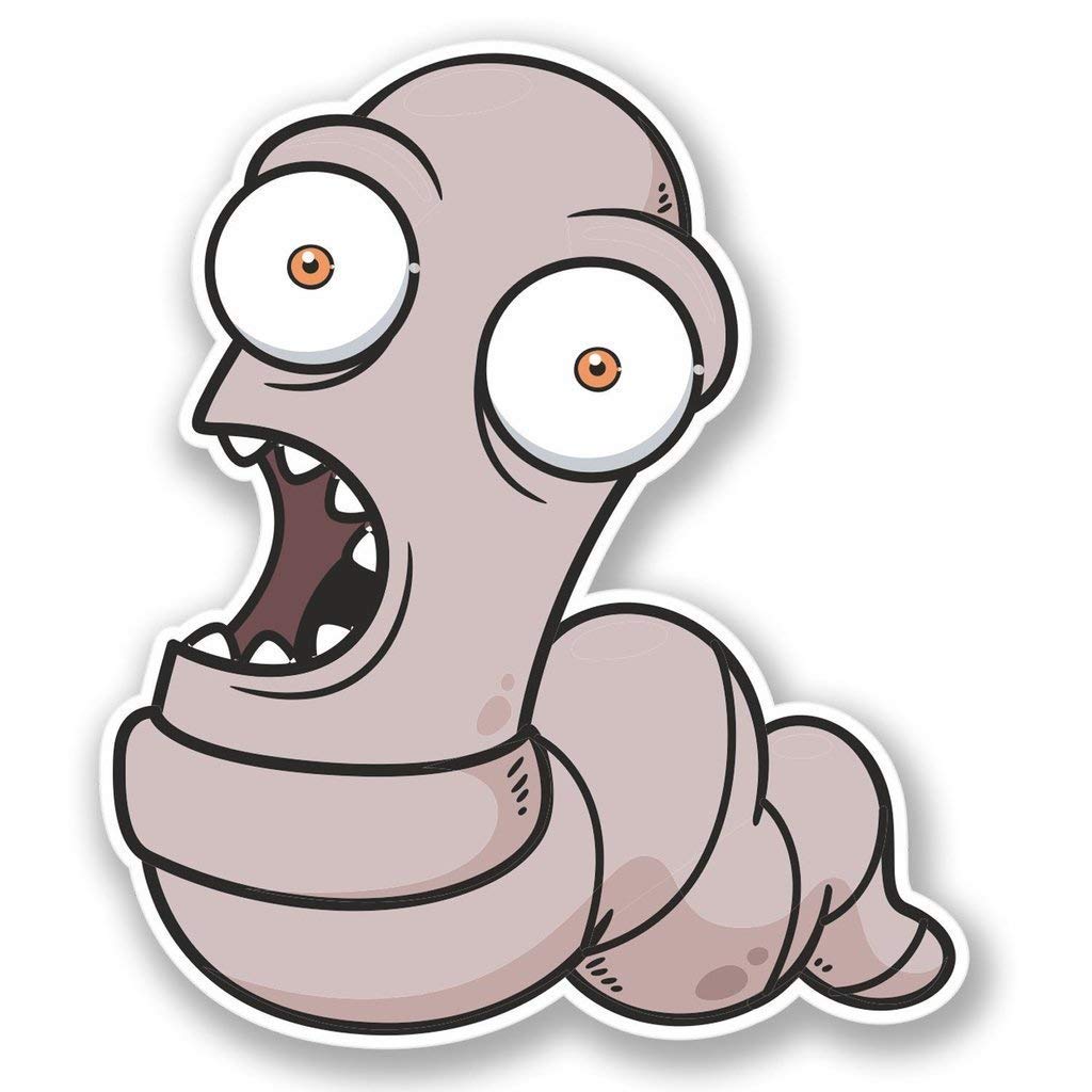 Zombie Worm Vinyl Sticker Decal - Waterproof & Durable 5